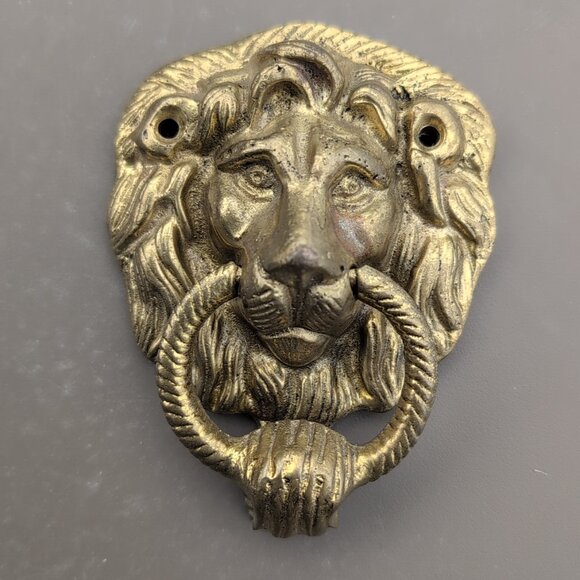 Other - Antique Vintage Brass Lion Door Knocker Metal 4 Inches Tall